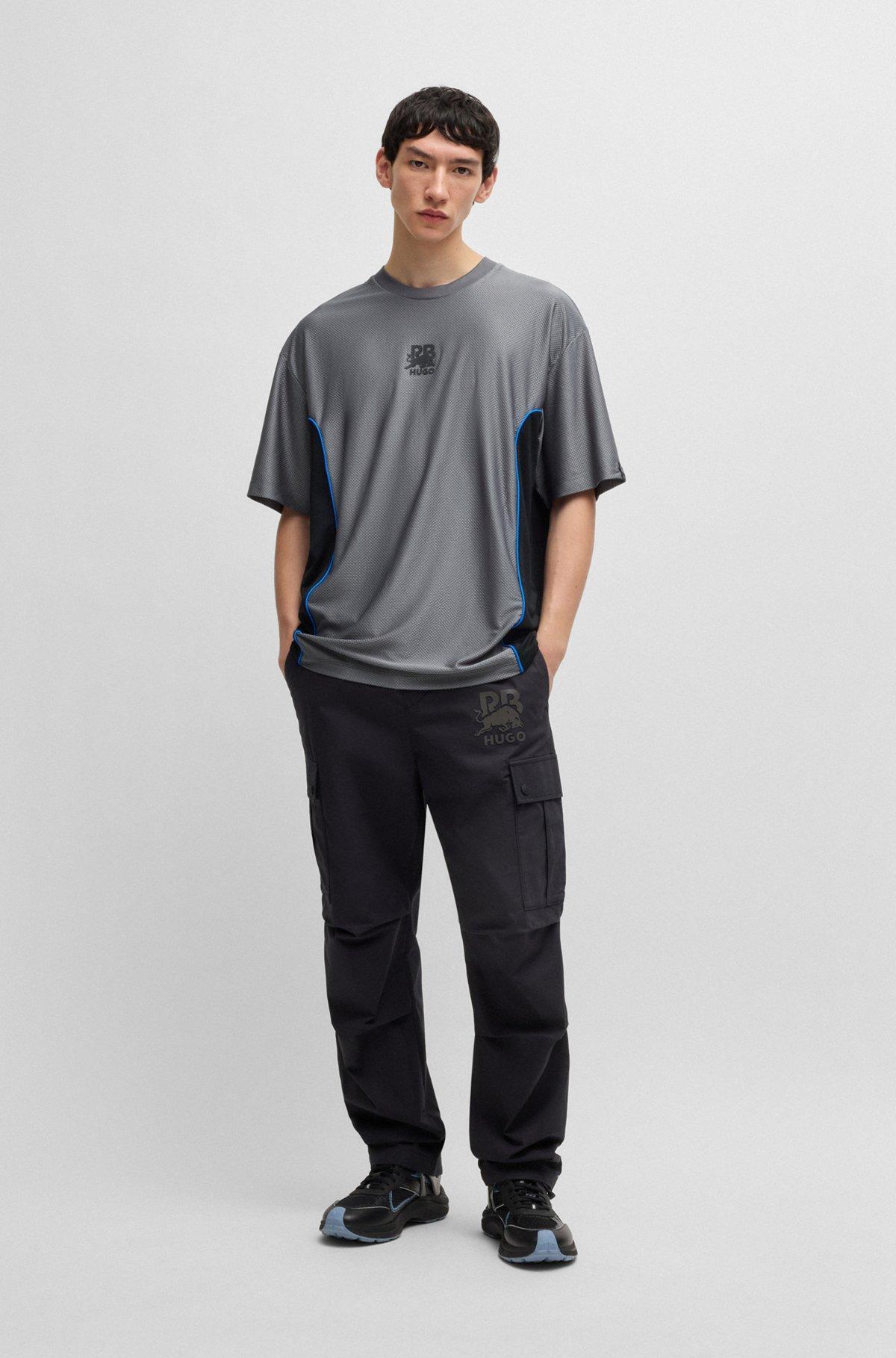 HUGO x RB structured-jersey T-shirt with piping details Product Image