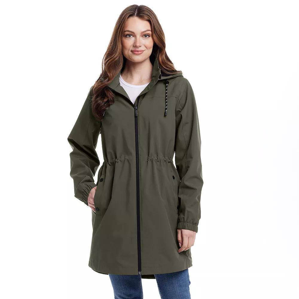 Women's Weathercast Hooded Anorak Jacket, Size: XL, Green Product Image
