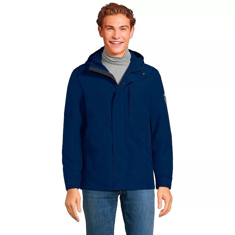 Mens Lands End Squall Waterproof Insulated Winter Jacket Deep Blue Product Image