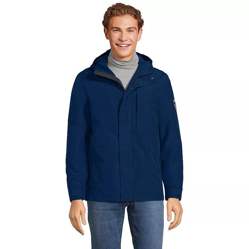 Mens Lands End Squall Waterproof Insulated Winter Jacket Deep Blue Product Image