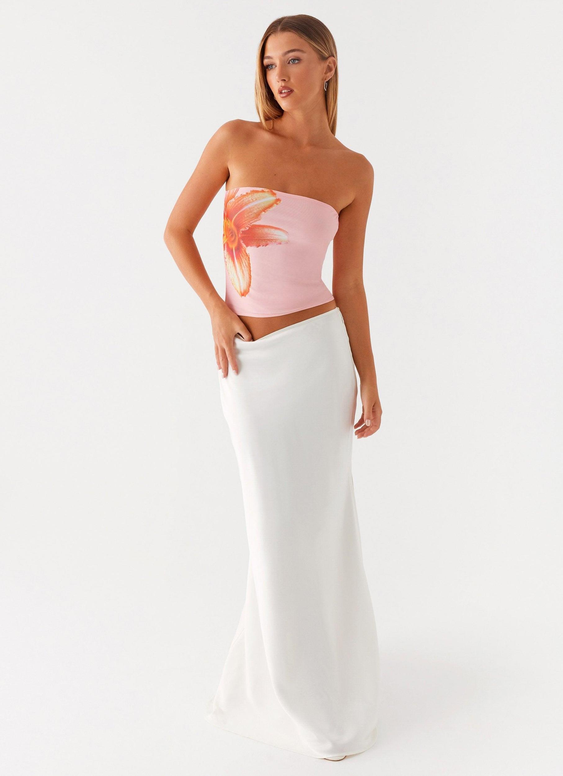 Fall For You Strapless Top - Pink Product Image