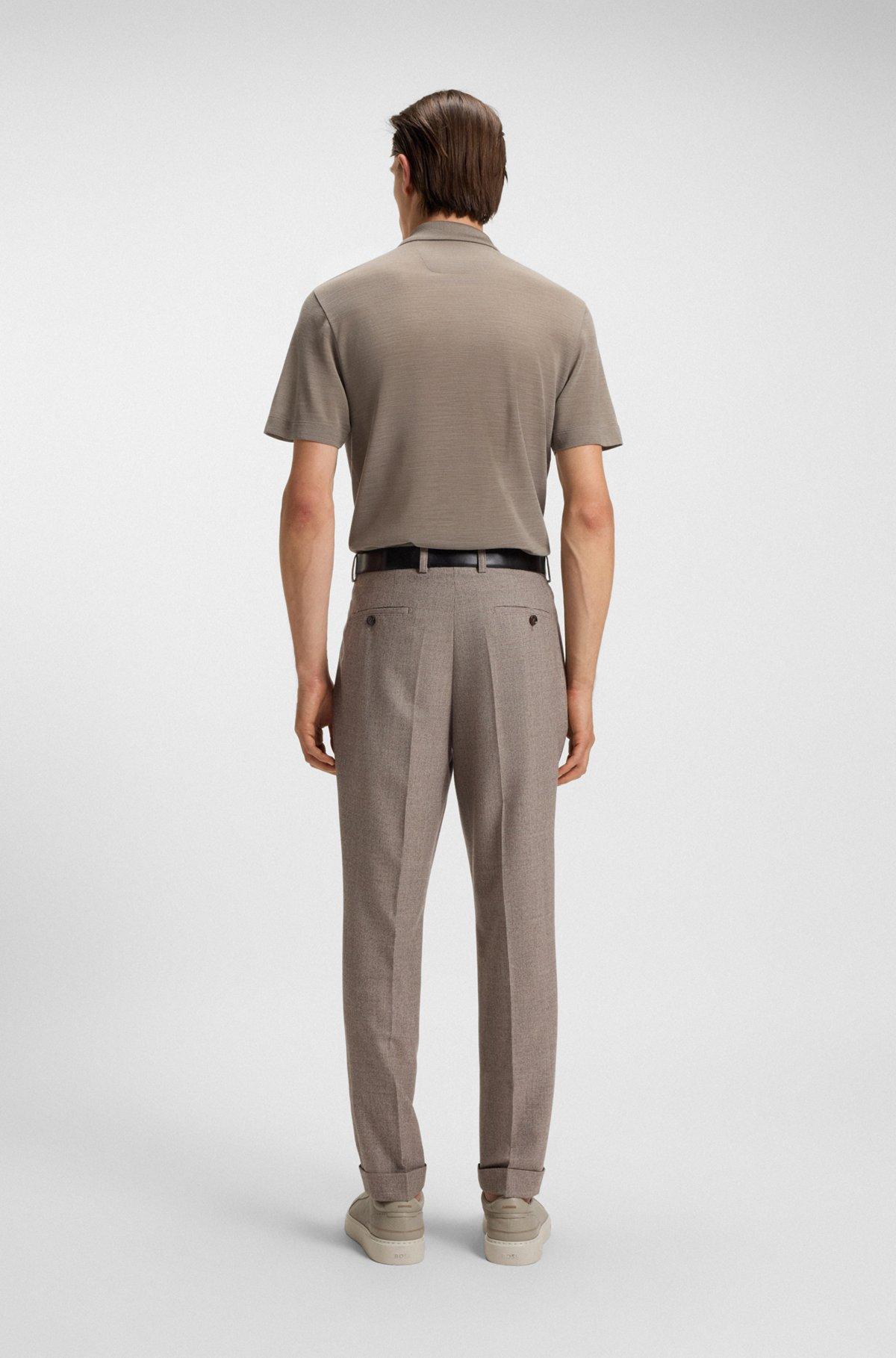 Silk-wool polo shirt with mother-of-pearl buttons Product Image