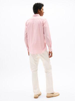 Regular Fit Gingham Stretch Poplin Shirt Product Image