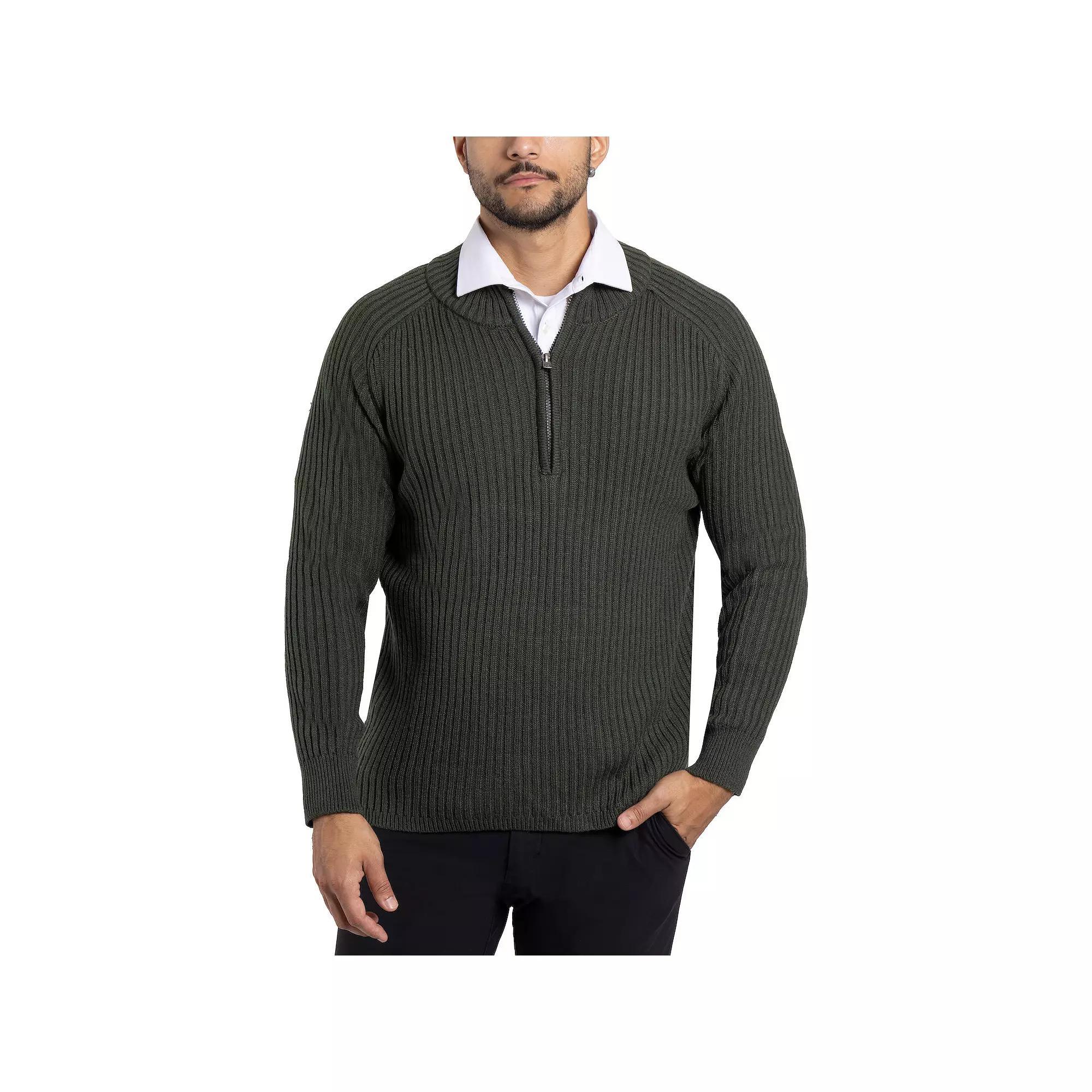 Men's Xray Ribbed Quarter-Zip Sweater,  Product Image