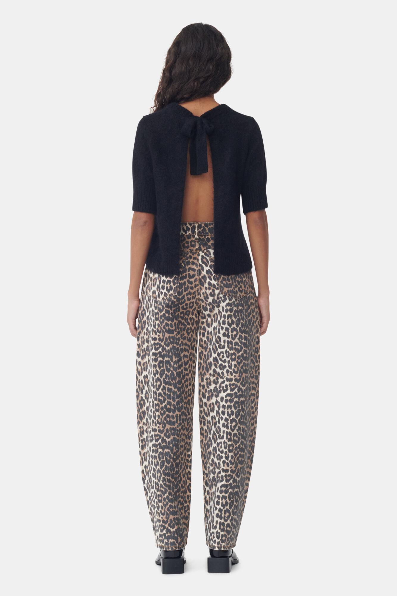 Leopard Denim Stary Jeans Product Image