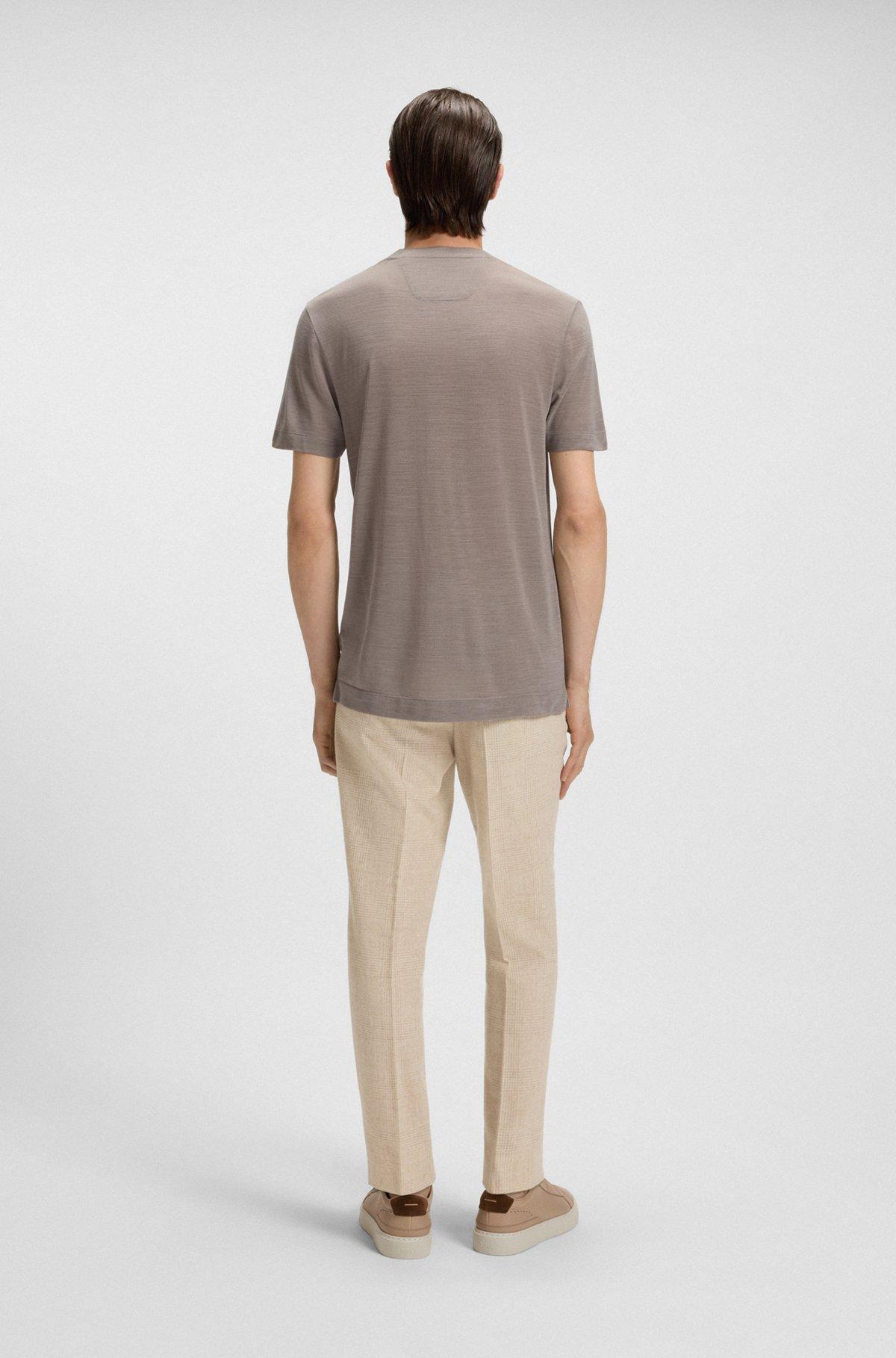Regular-fit T-shirt in silk and wool Product Image
