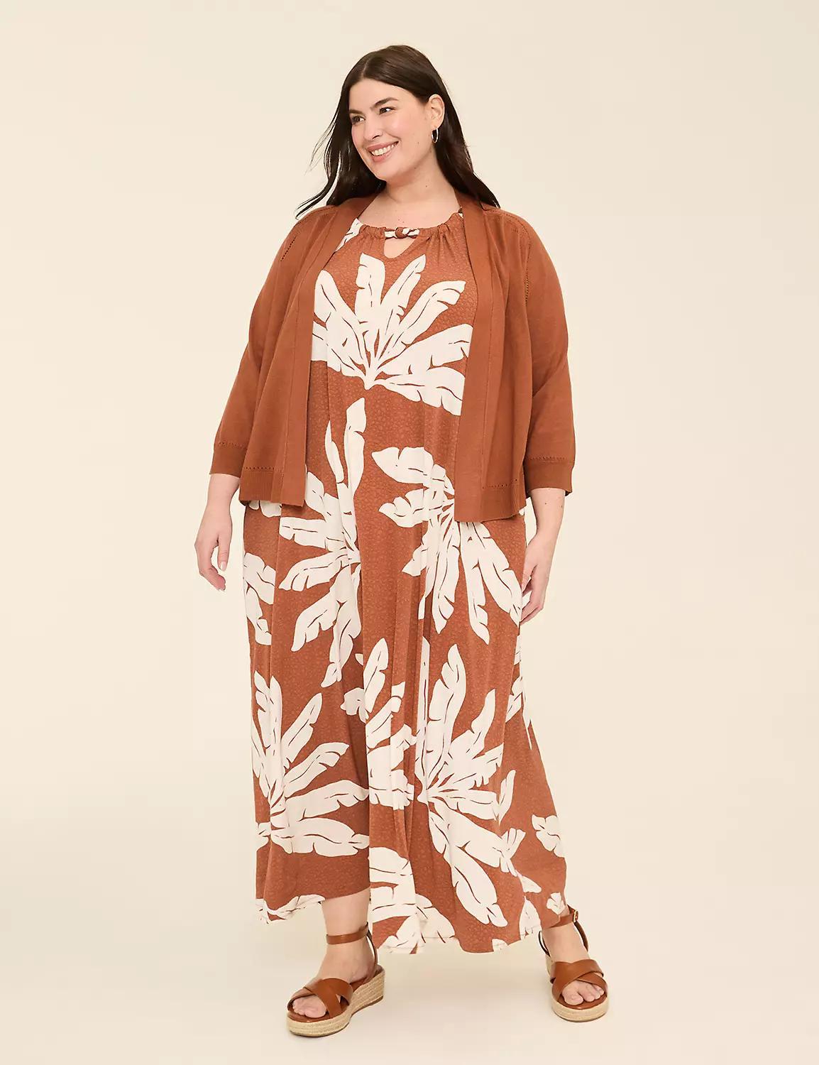 3/4-Sleeve Open-Front Shrug Product Image