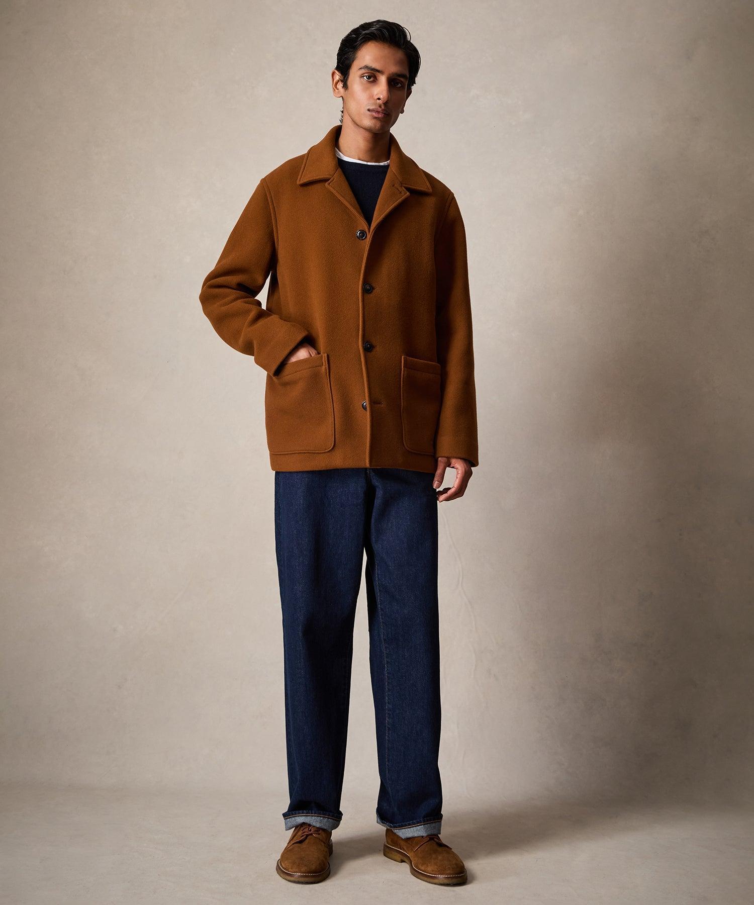 Wool Cashmere Cafe Jacket in Pecan Product Image