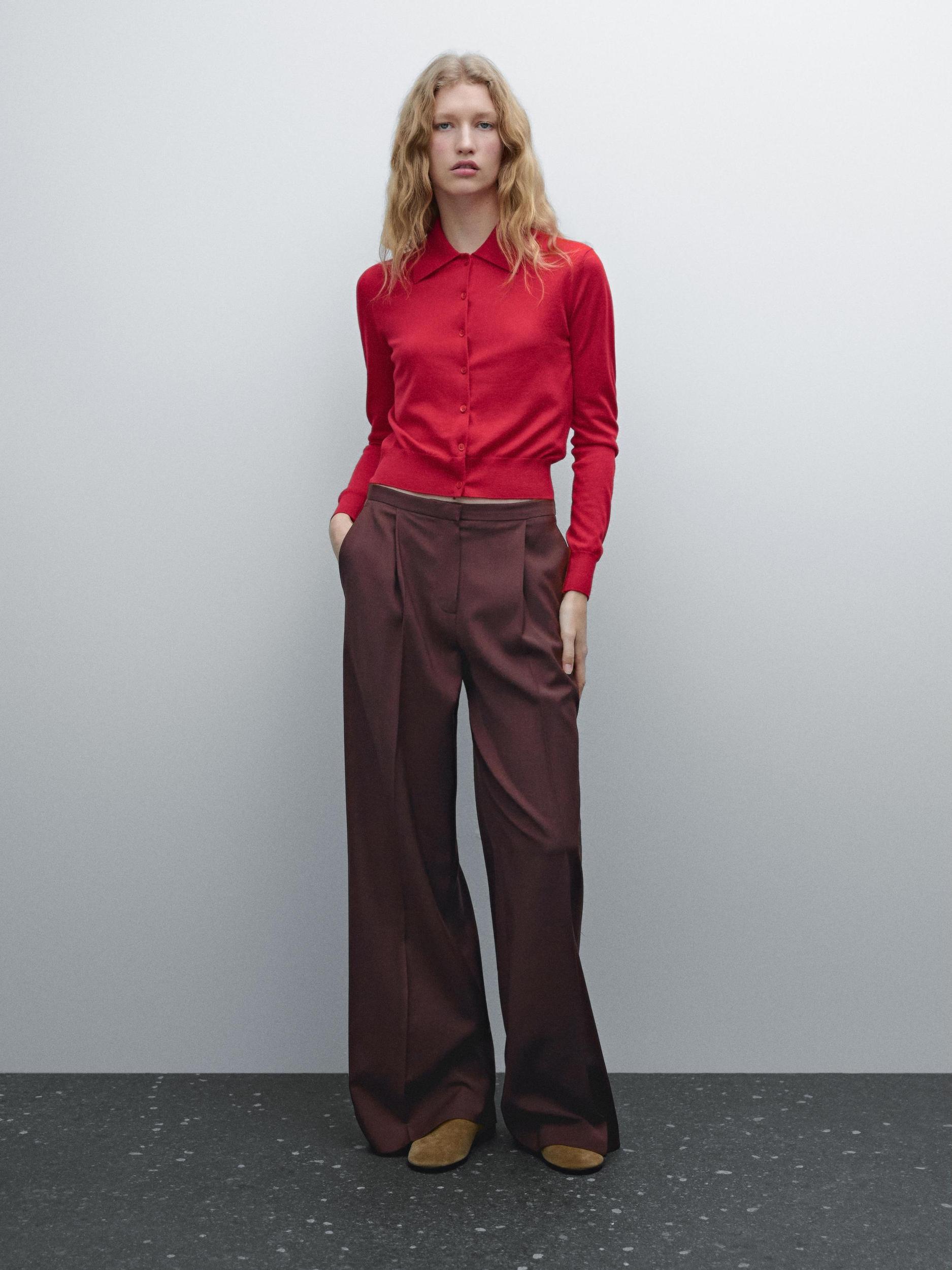 100% wool knit cardigan Product Image