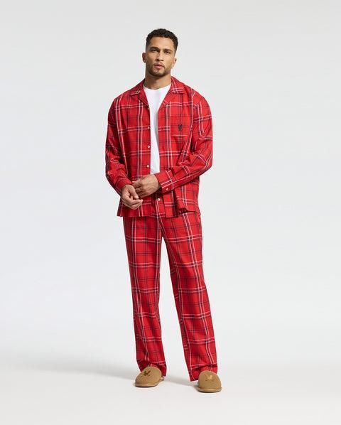 MENS ALL OVER PRINT FLANNEL PAJAMA SET - B6X343E200 Product Image