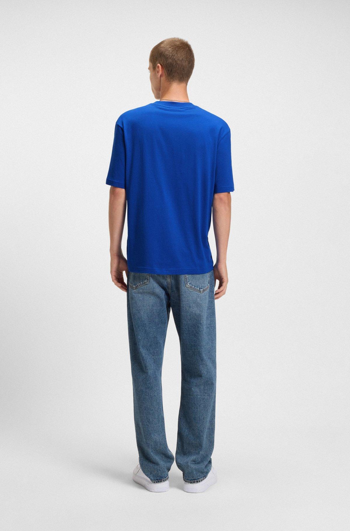 Cotton-jersey top with mixed-print artwork Product Image