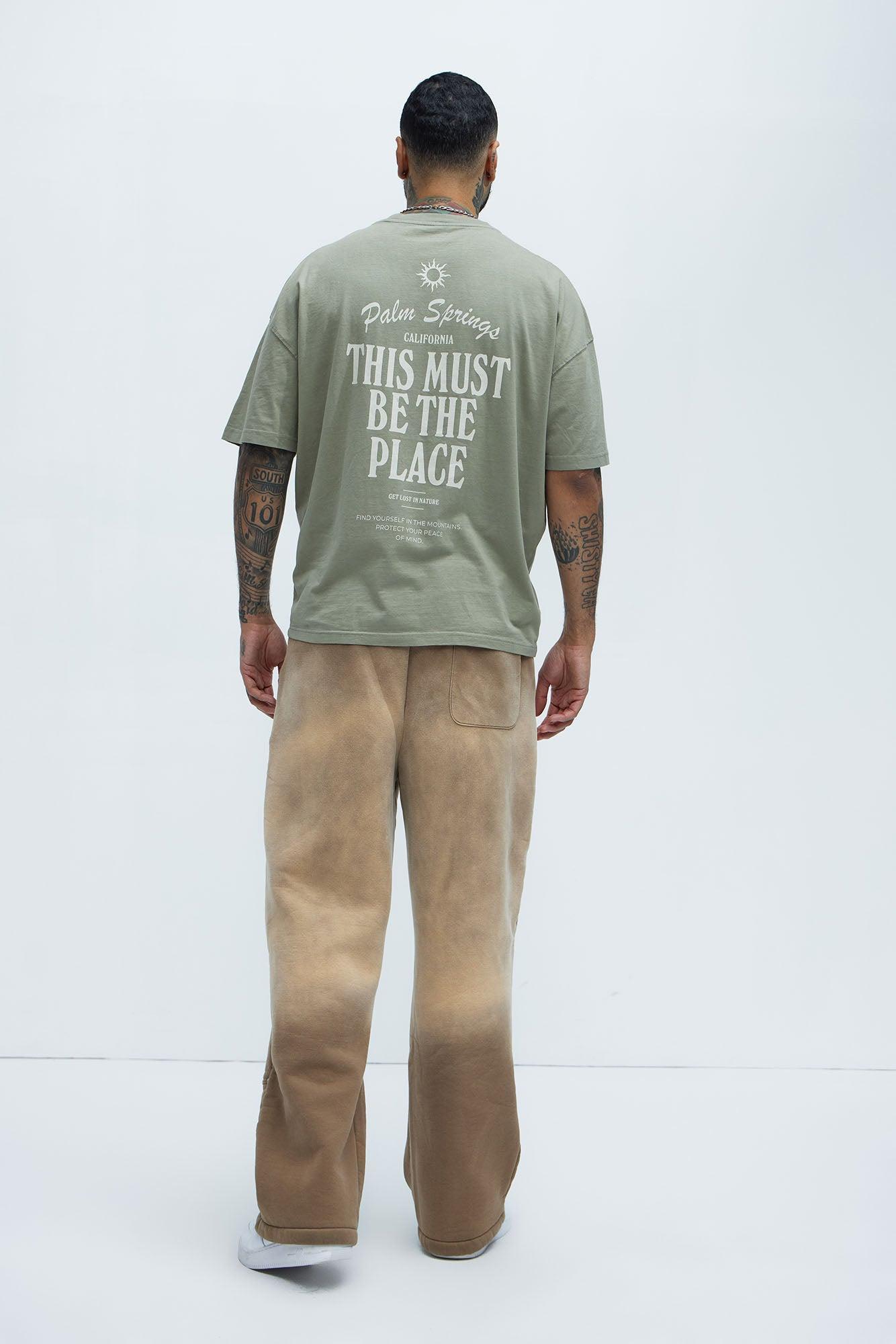Palm Springs Get Lost Oversized Short Sleeve Tee - Olive Product Image