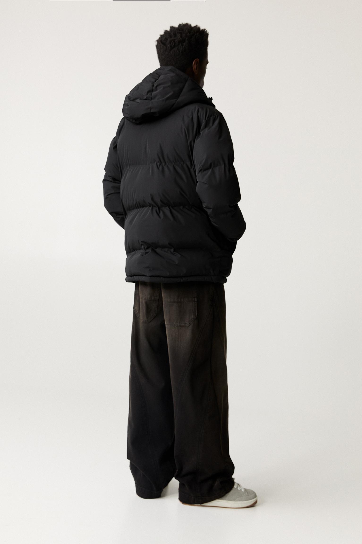 Puffer jacket with hood Product Image