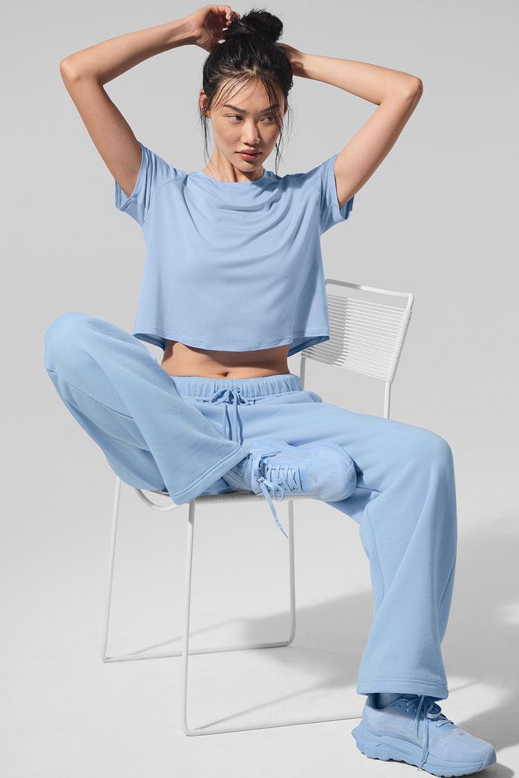 Cropped All Day Short Sleeve - Seashell Blue Product Image