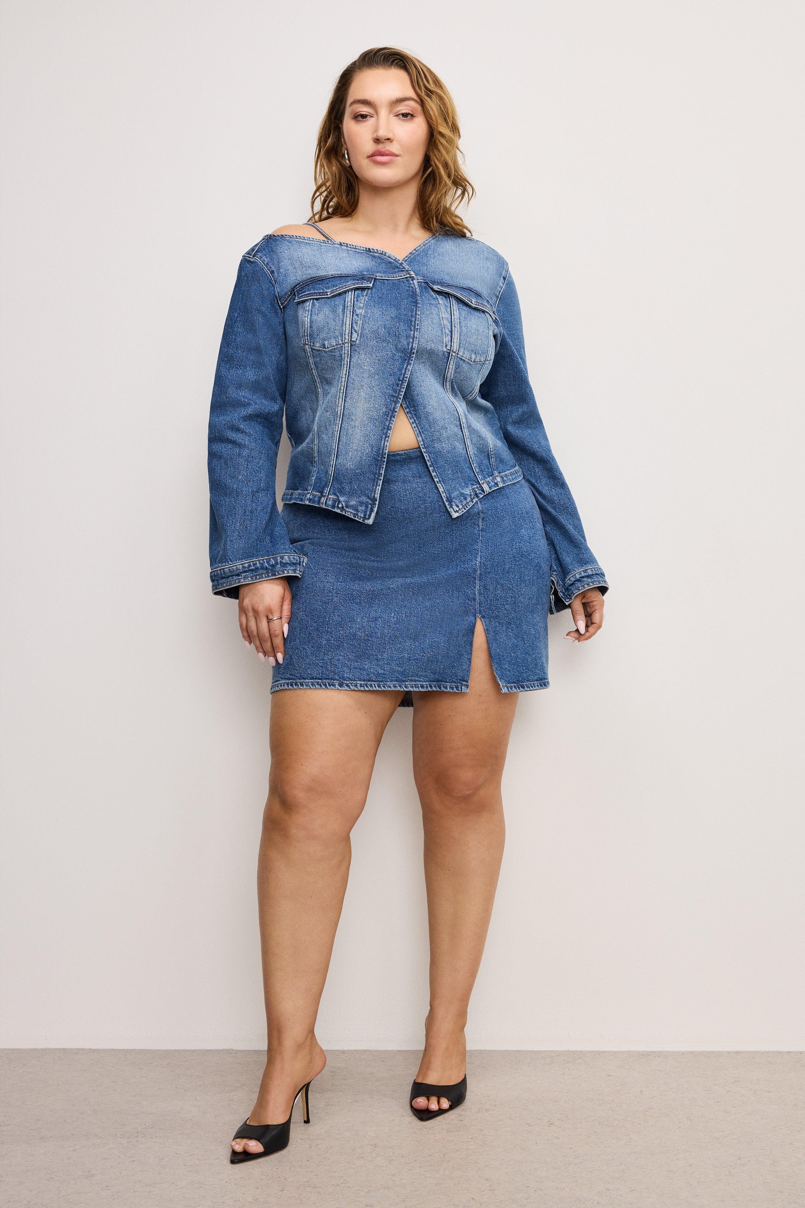 DENIM MINI SKIRT | INDIGO771 Product Image