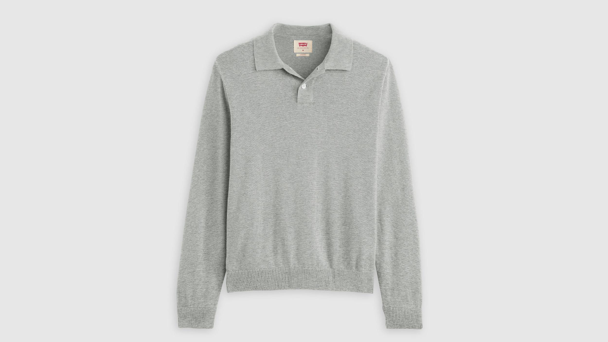 Long Sleeve Sweater Polo Product Image