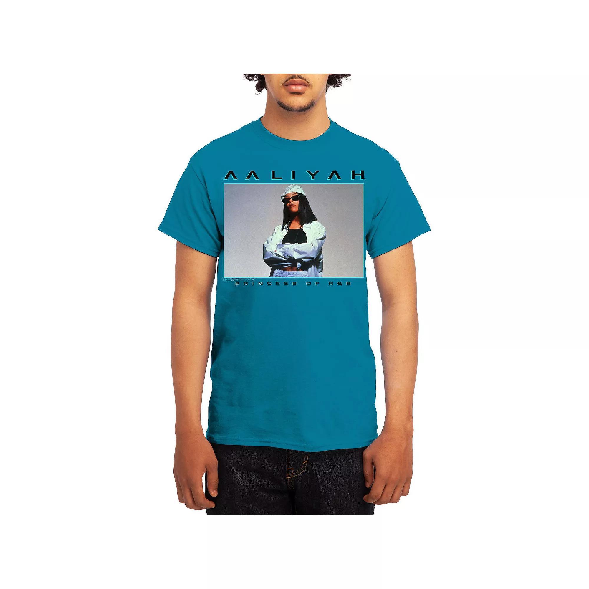 Men's Aaliyah Princess of R&B Modern Tee, Size: Large, Turquoise Product Image