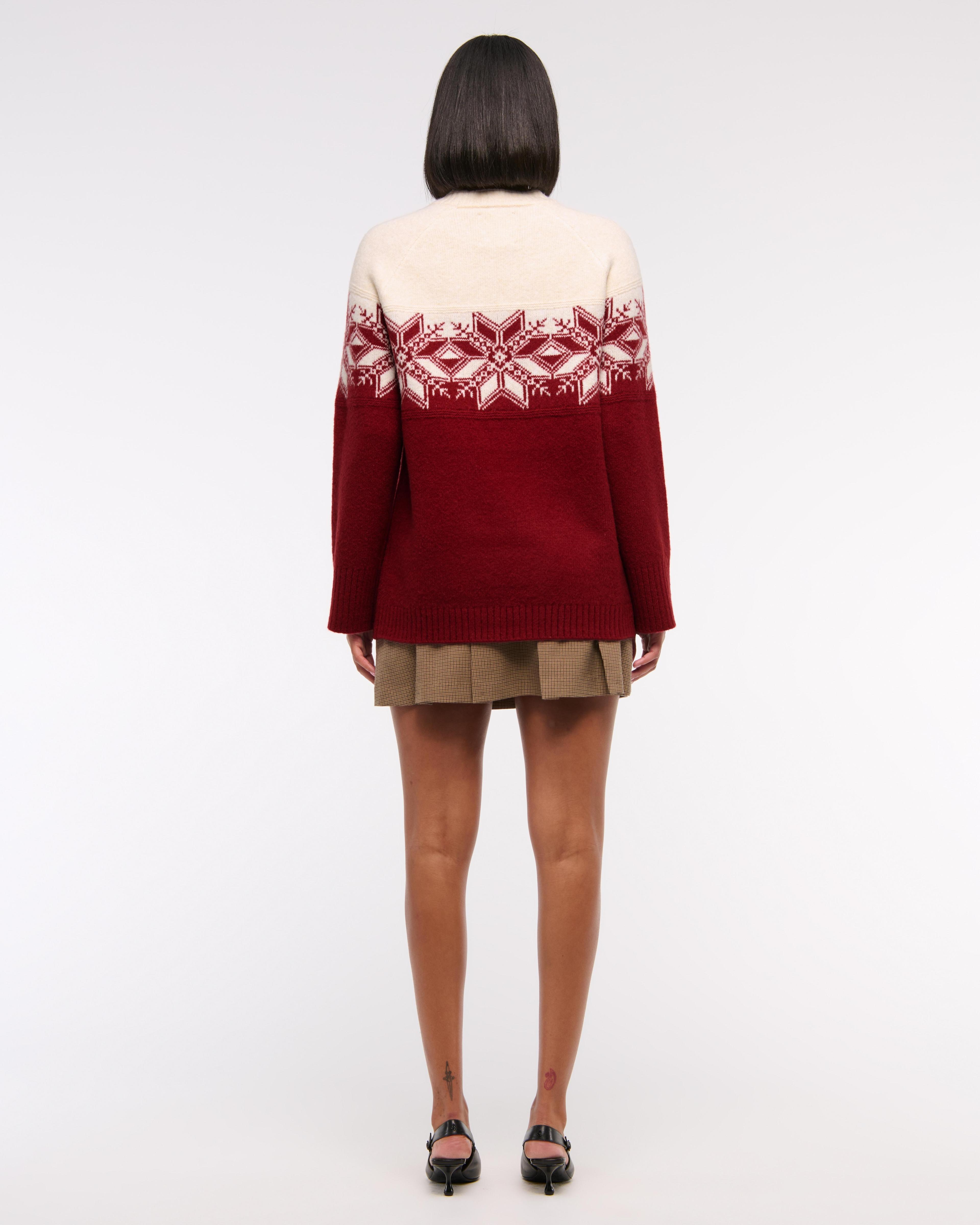 Relaxed Lounge Cable-Knit Crew Sweater Product Image