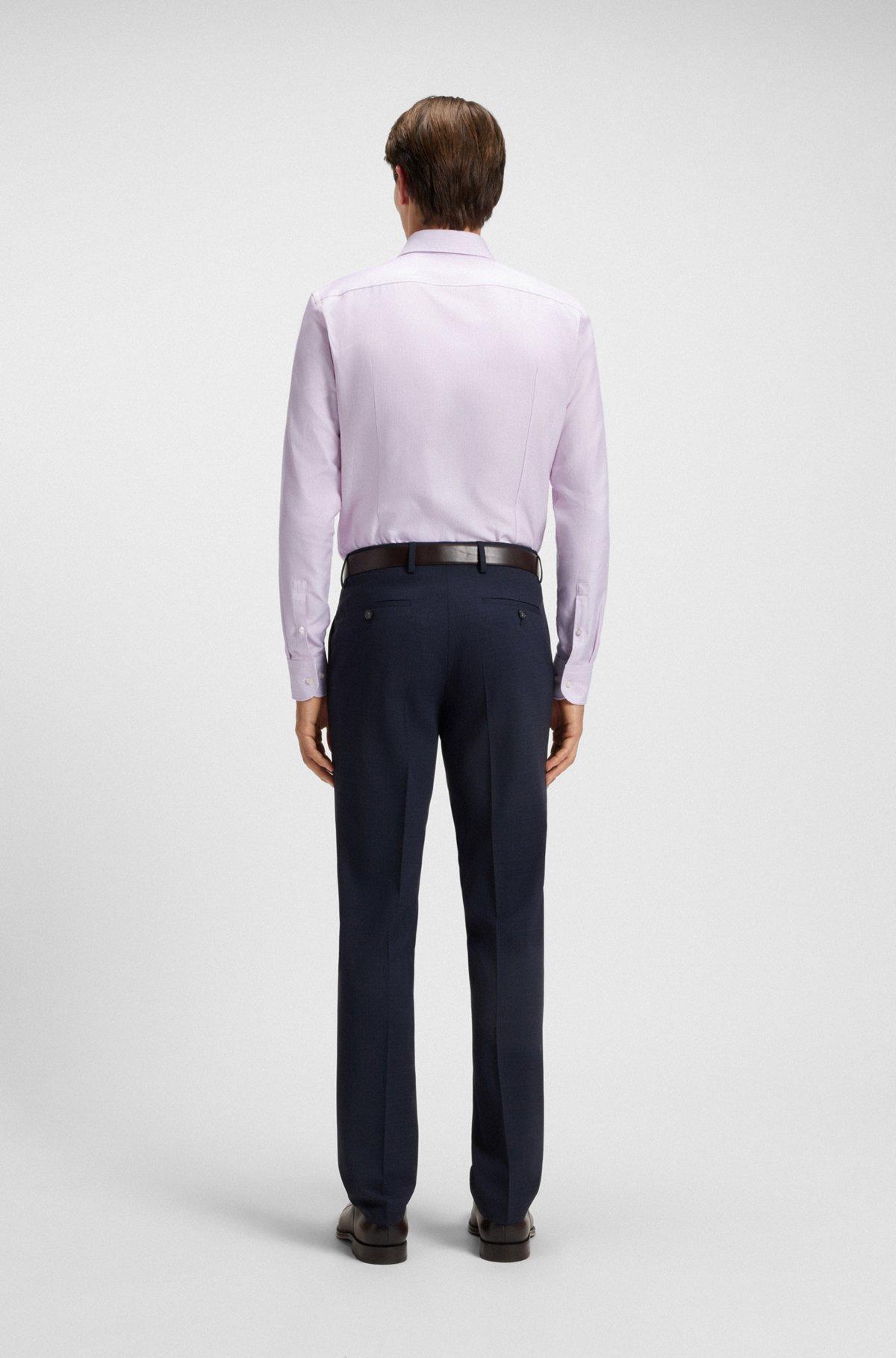 Slim-fit shirt in striped cotton twill Product Image