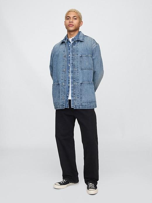 Painted Denim Chore Jacket Product Image