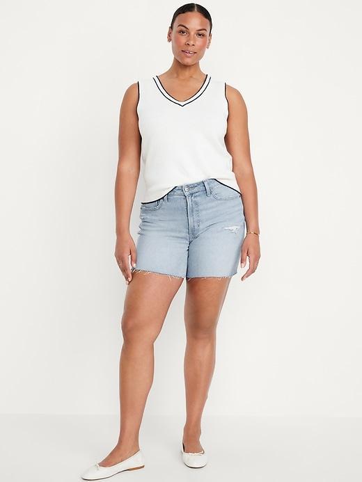 High-Waisted OG Jean Cut-Off Shorts -- 5-inch inseam Product Image