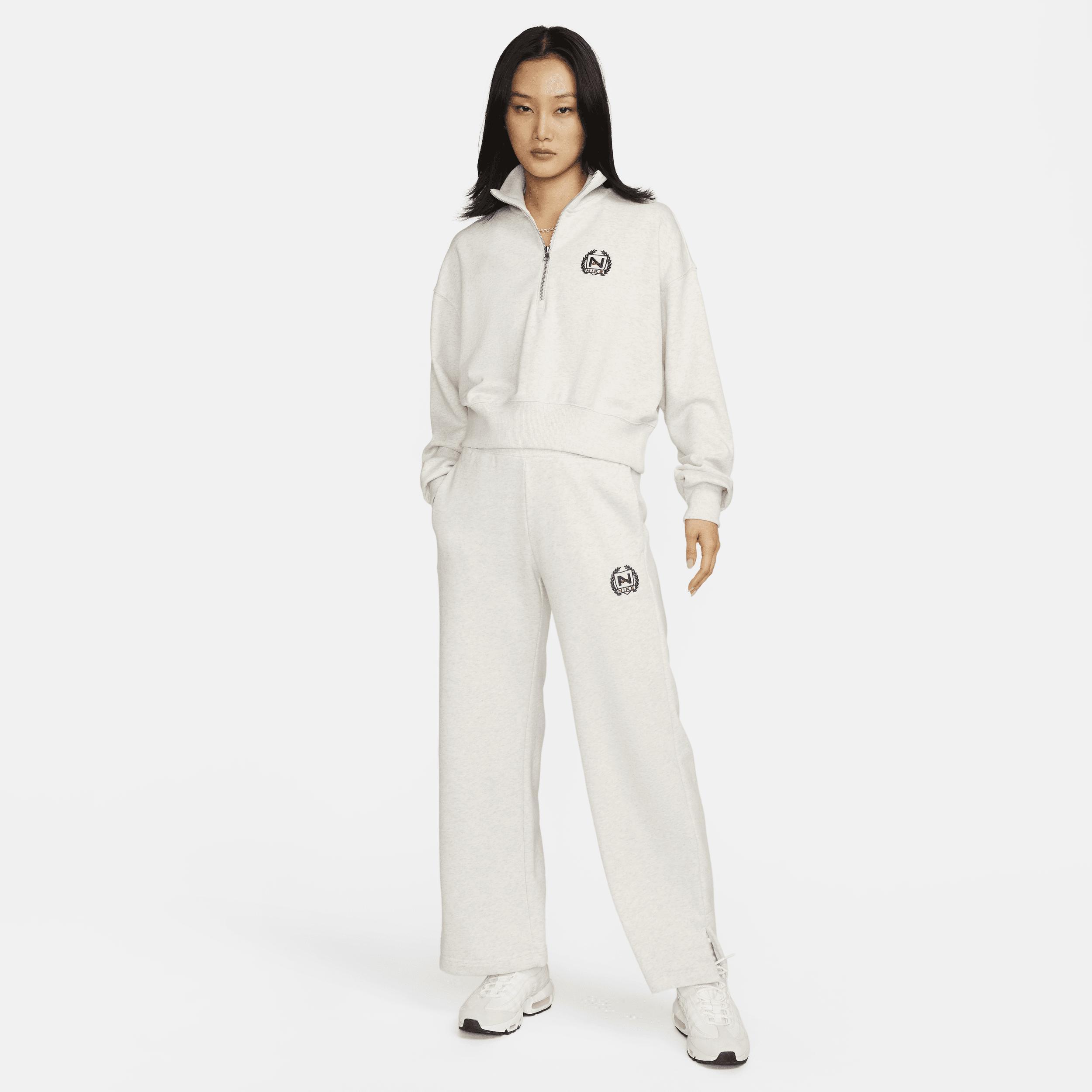 Nike Sportswear Women's Oversized 1/2-Zip Crop Fleece Sweatshirt Product Image