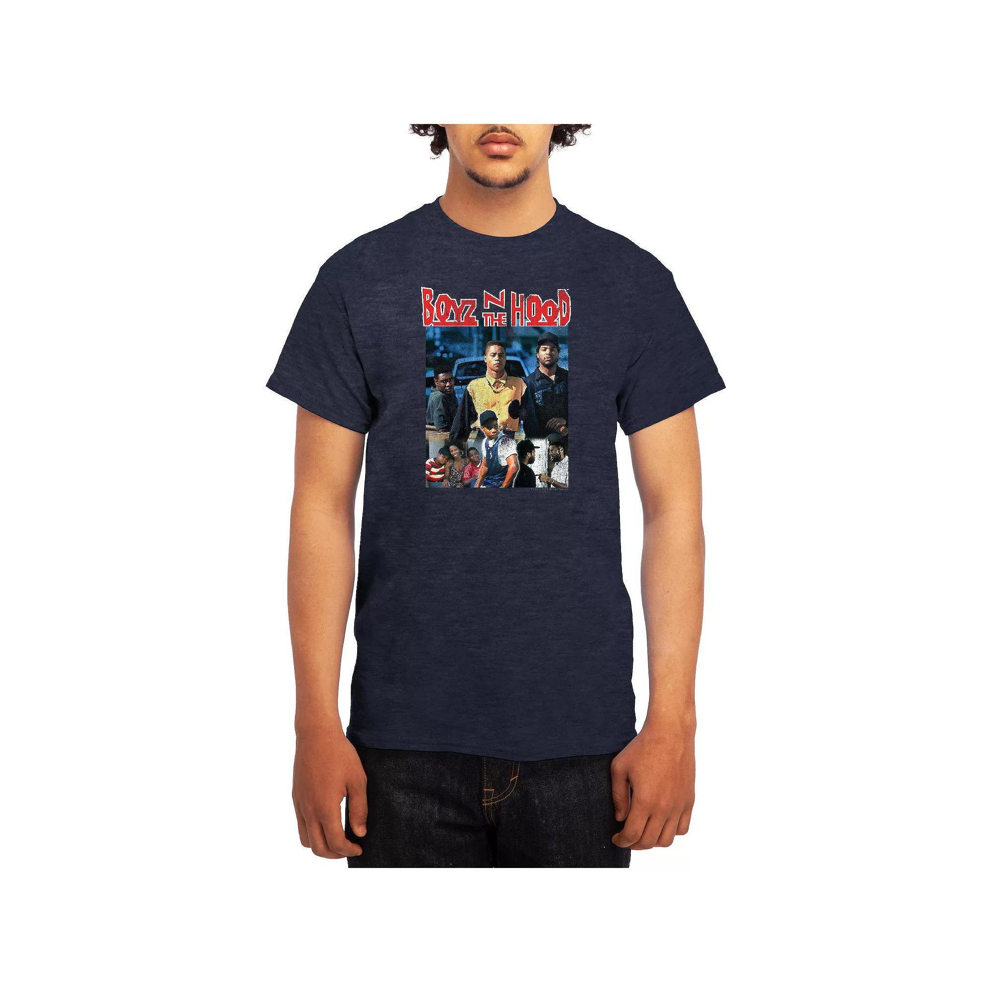 Men's Boyz N' The Hood Vintage Poster Graphic Tee, Size: Large, Grey Navy Product Image