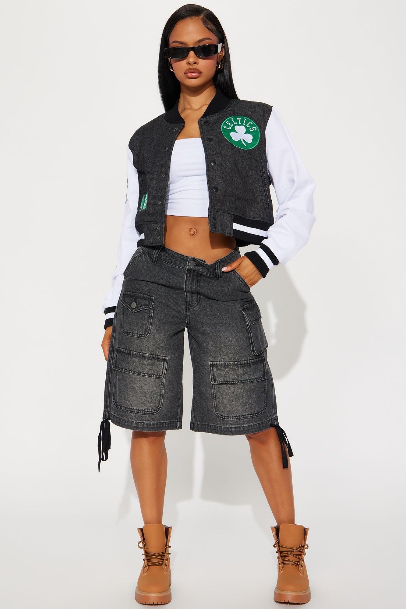 Celtics Home Game Jacket - Black Wash Product Image