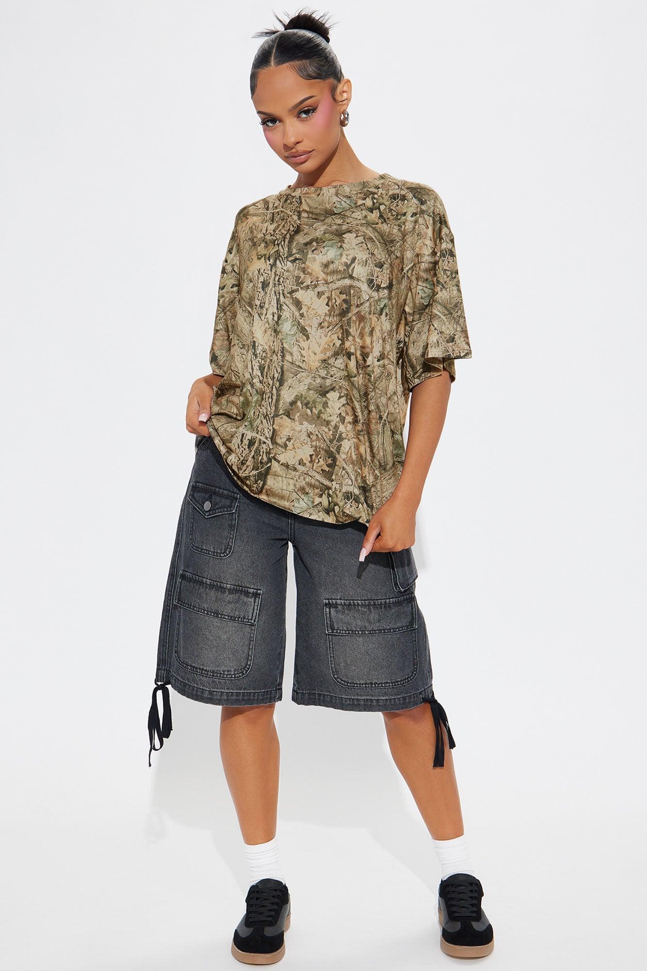 Set Free Camo Oversized Tee - Camouflage Product Image