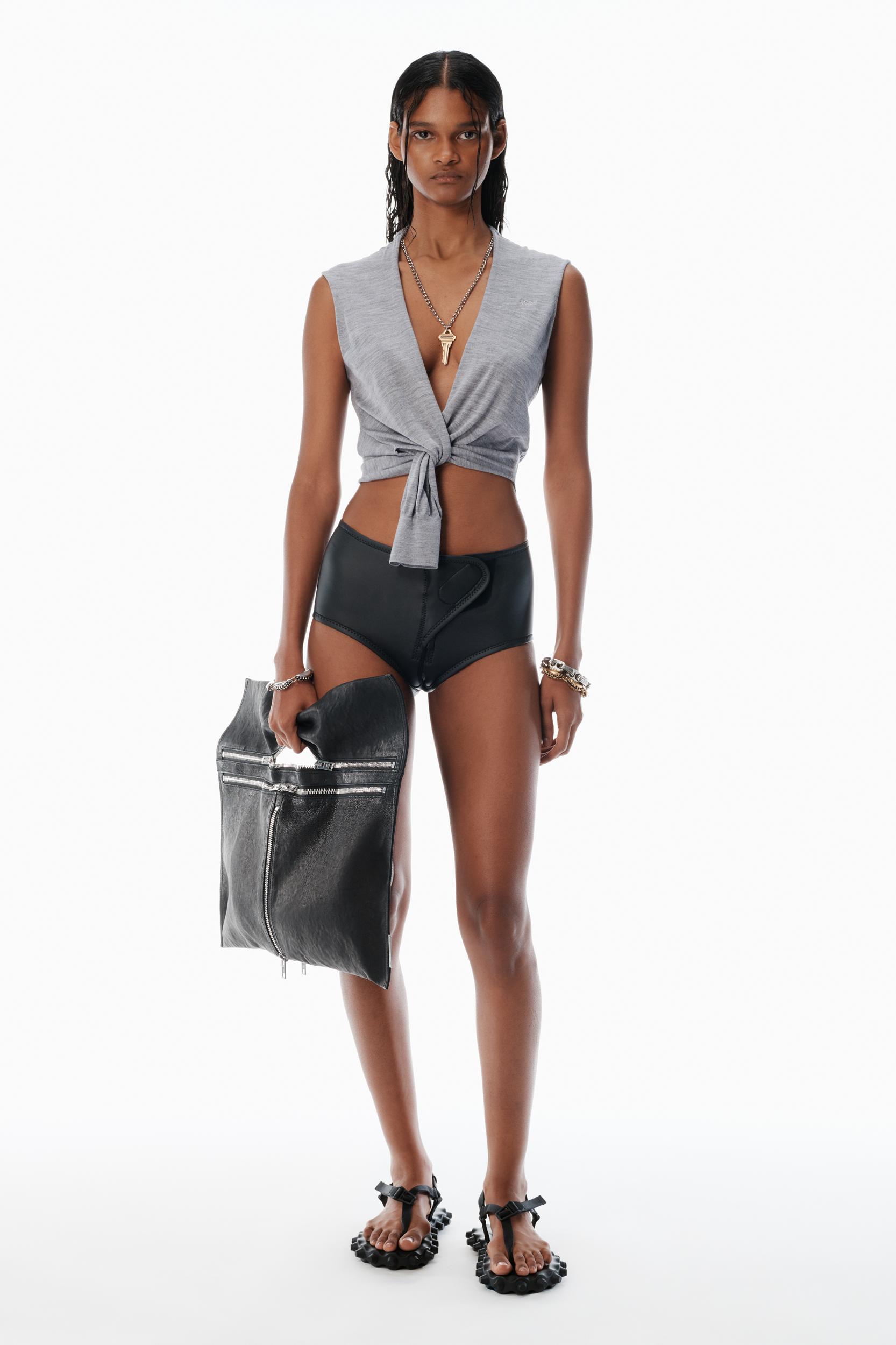 Grey Merino Wool Nameplate Top Product Image