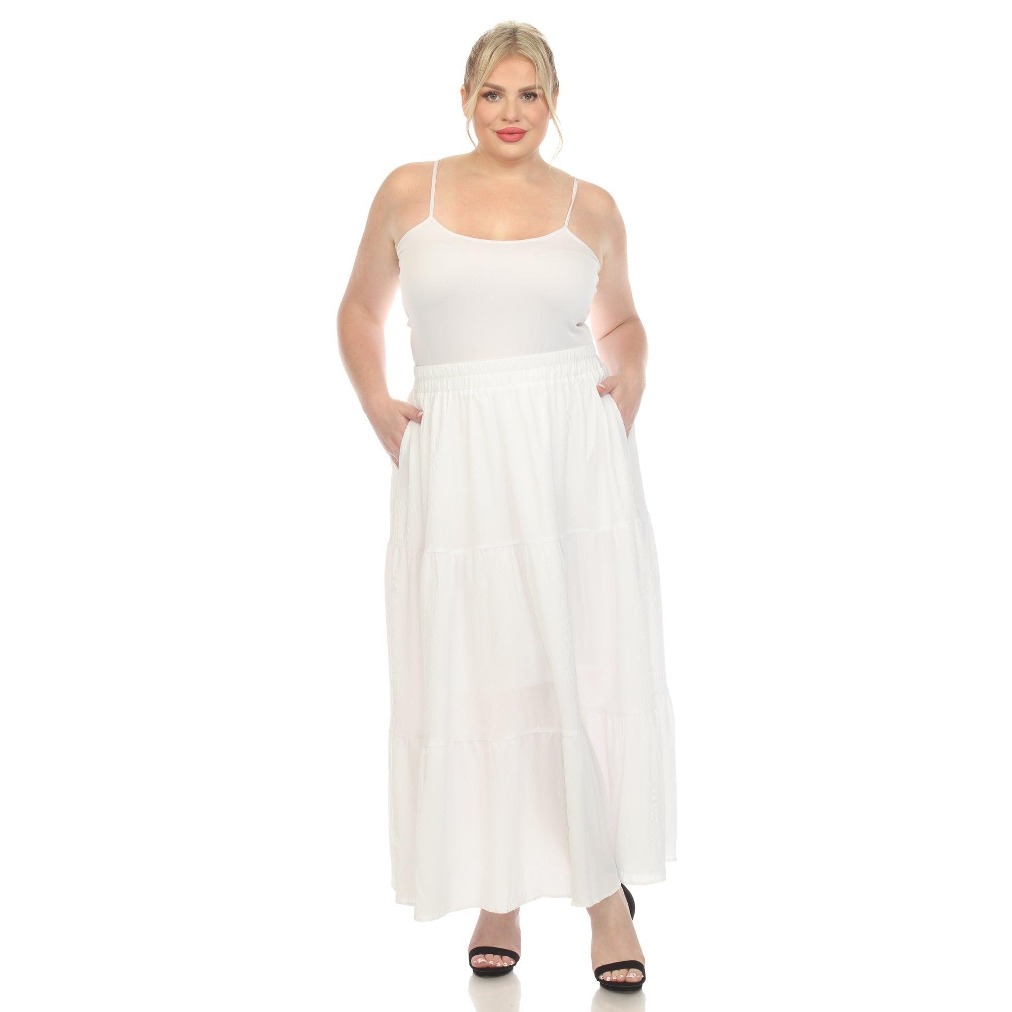 Pleated Tiered Maxi Skirt - Plus Product Image
