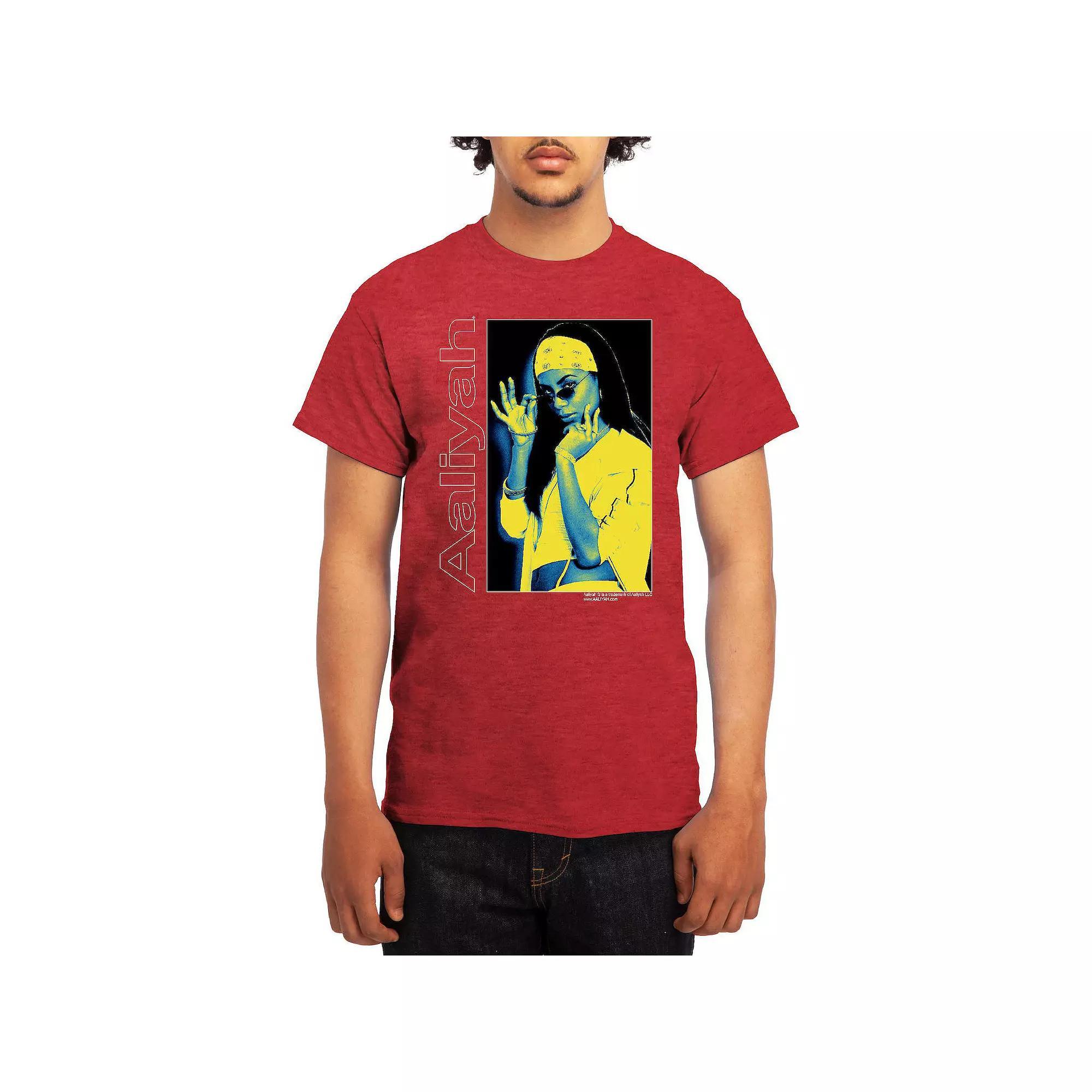 Men's Aaliyah Tee, Size: Large, Grey Red Product Image