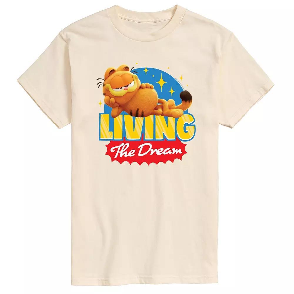 Men's Garfield The Movie Living The Dream Graphic Tee, Size: XXL, Ivory Product Image