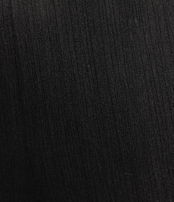 Eileen Fisher Striated Silk Satin Straight Leg Pull-On Ankle Pants Product Image