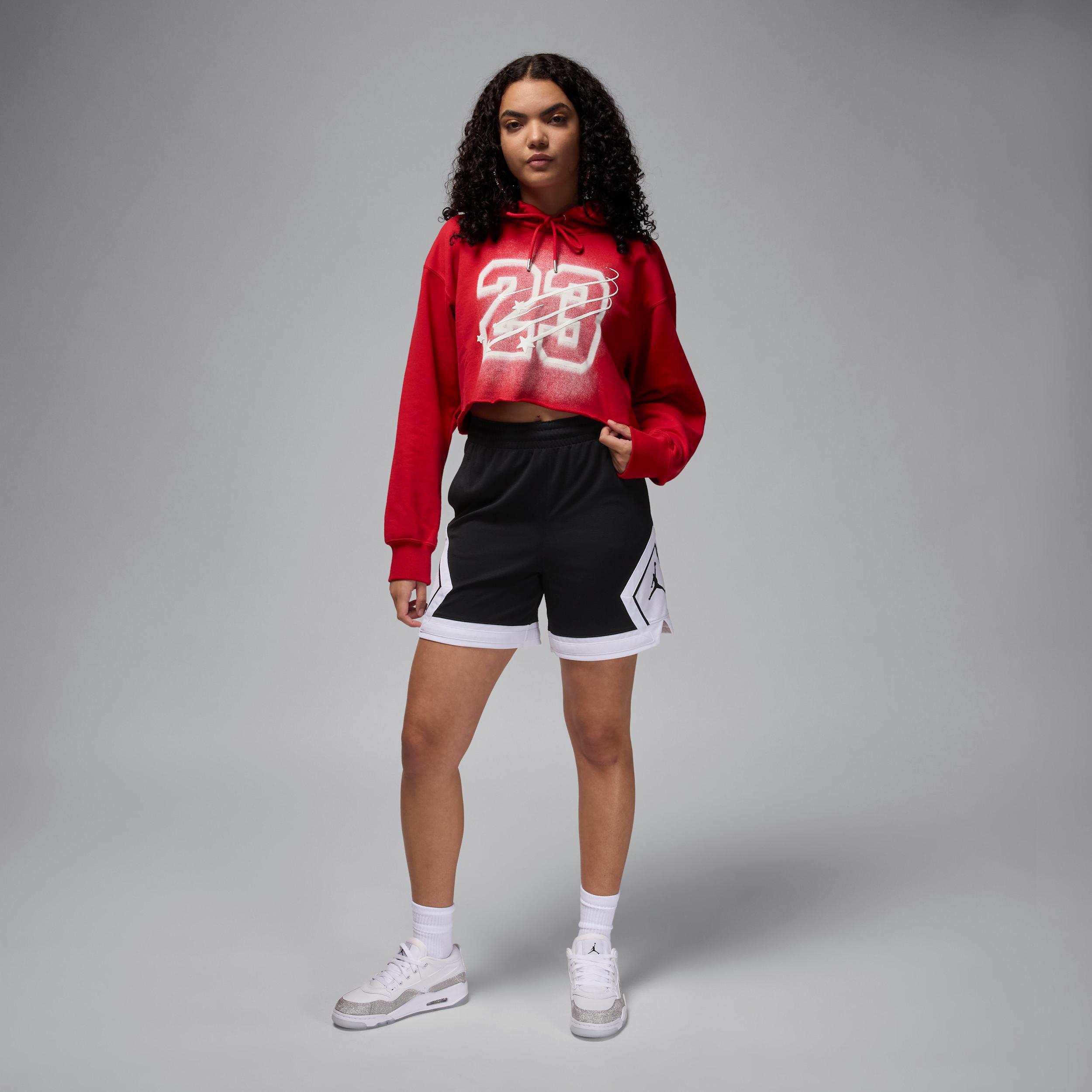 Women's Jordan Flight Fleece Cropped Satin-Lined Hoodie Product Image