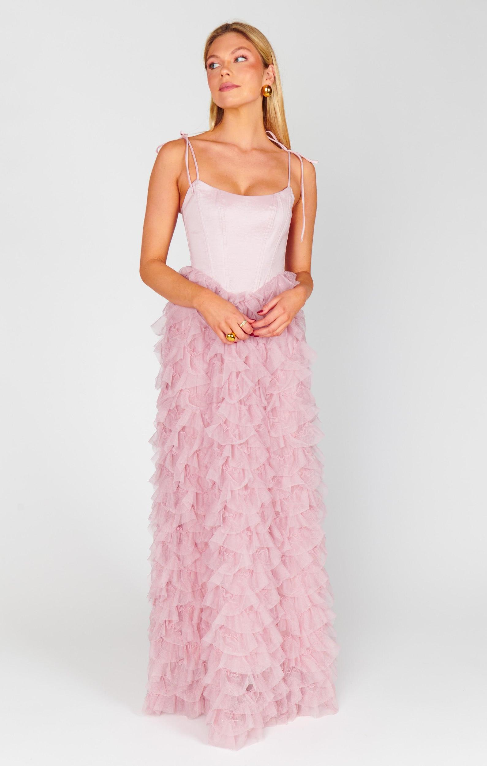Francesca Maxi Dress ~ Ballet Slipper Ruffle Tulle Product Image
