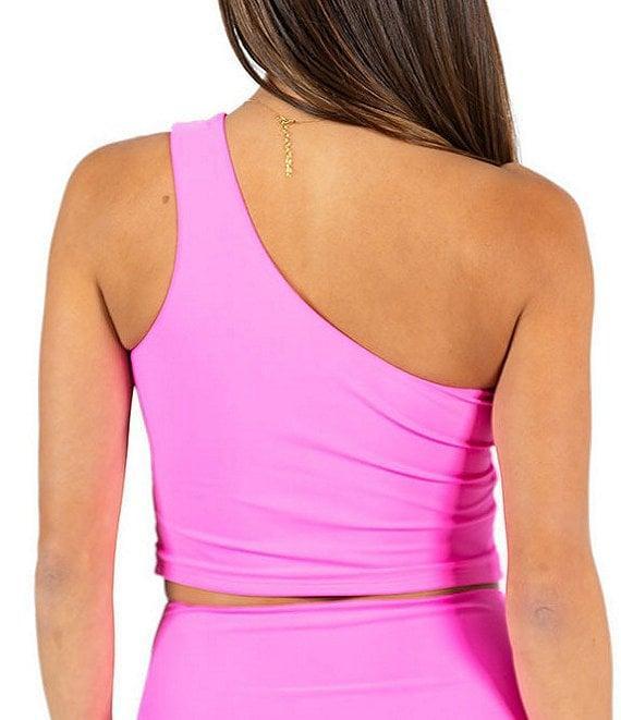 Janela Bay Solid Front Shirred High Waist Swim Bottom Product Image