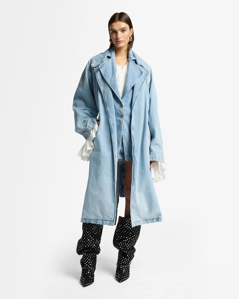 Denim Trench Coat Product Image