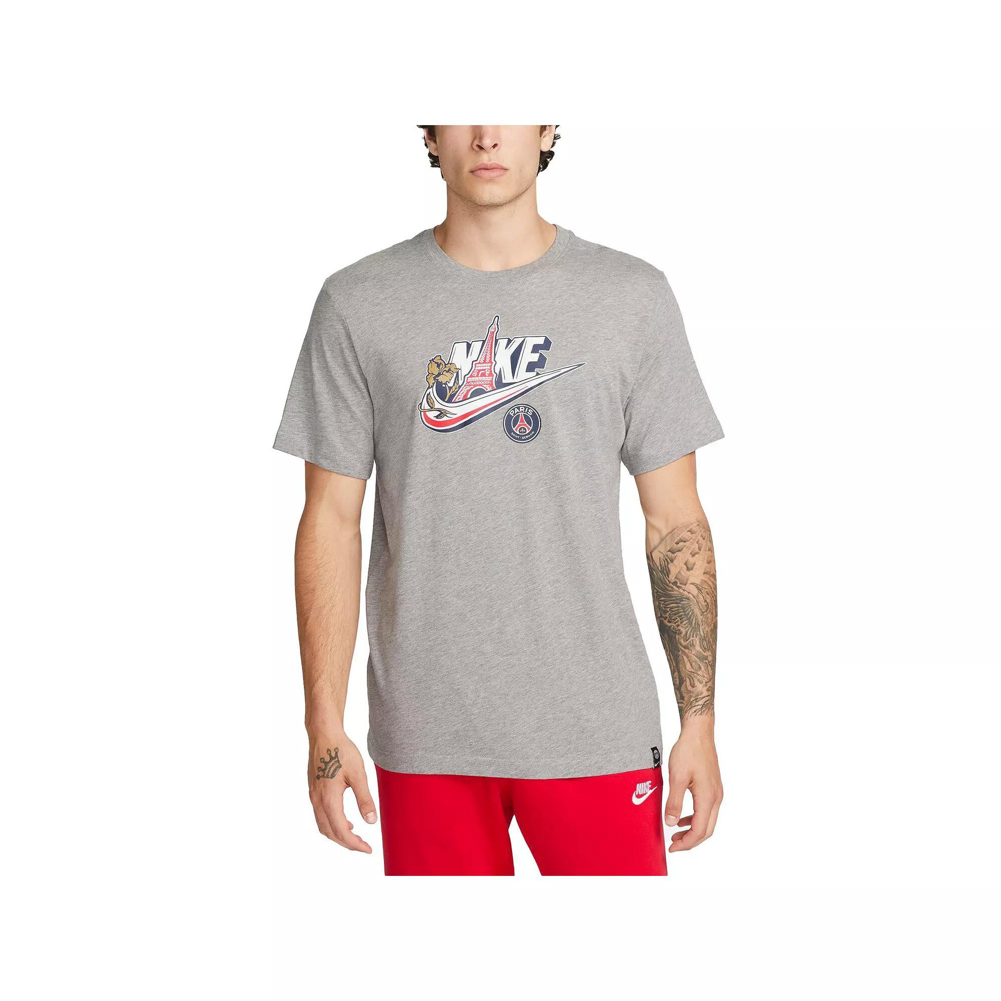 Men's Nike Heather Gray Paris Saint-Germain Futura T-Shirt,  Product Image