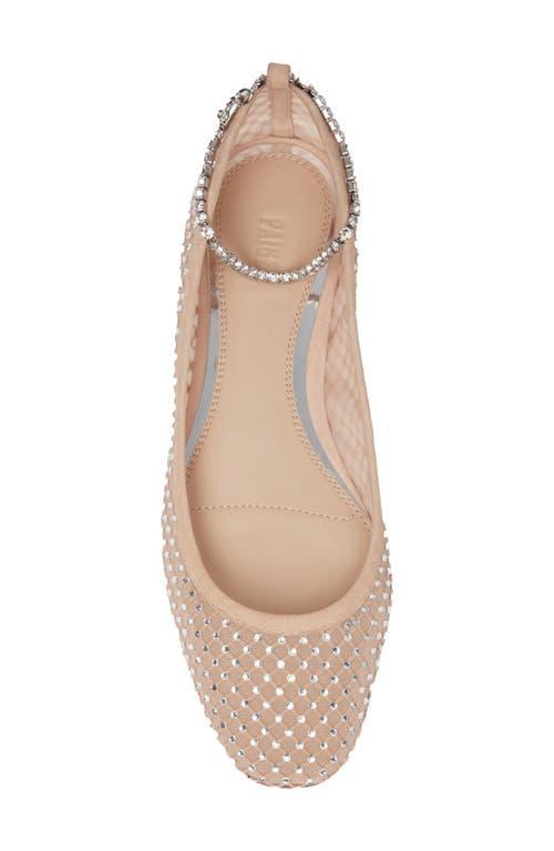 PAIGE Janine Chain Ankle Strap Flat In Nude Product Image