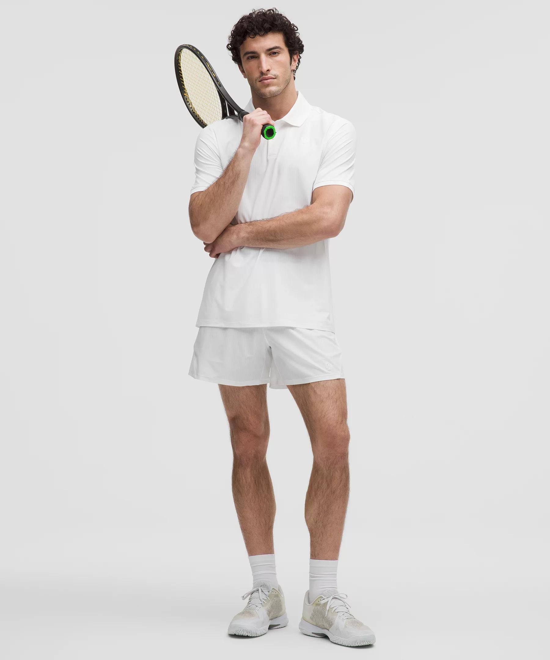 Striped Mesh Tennis Short 5" Product Image