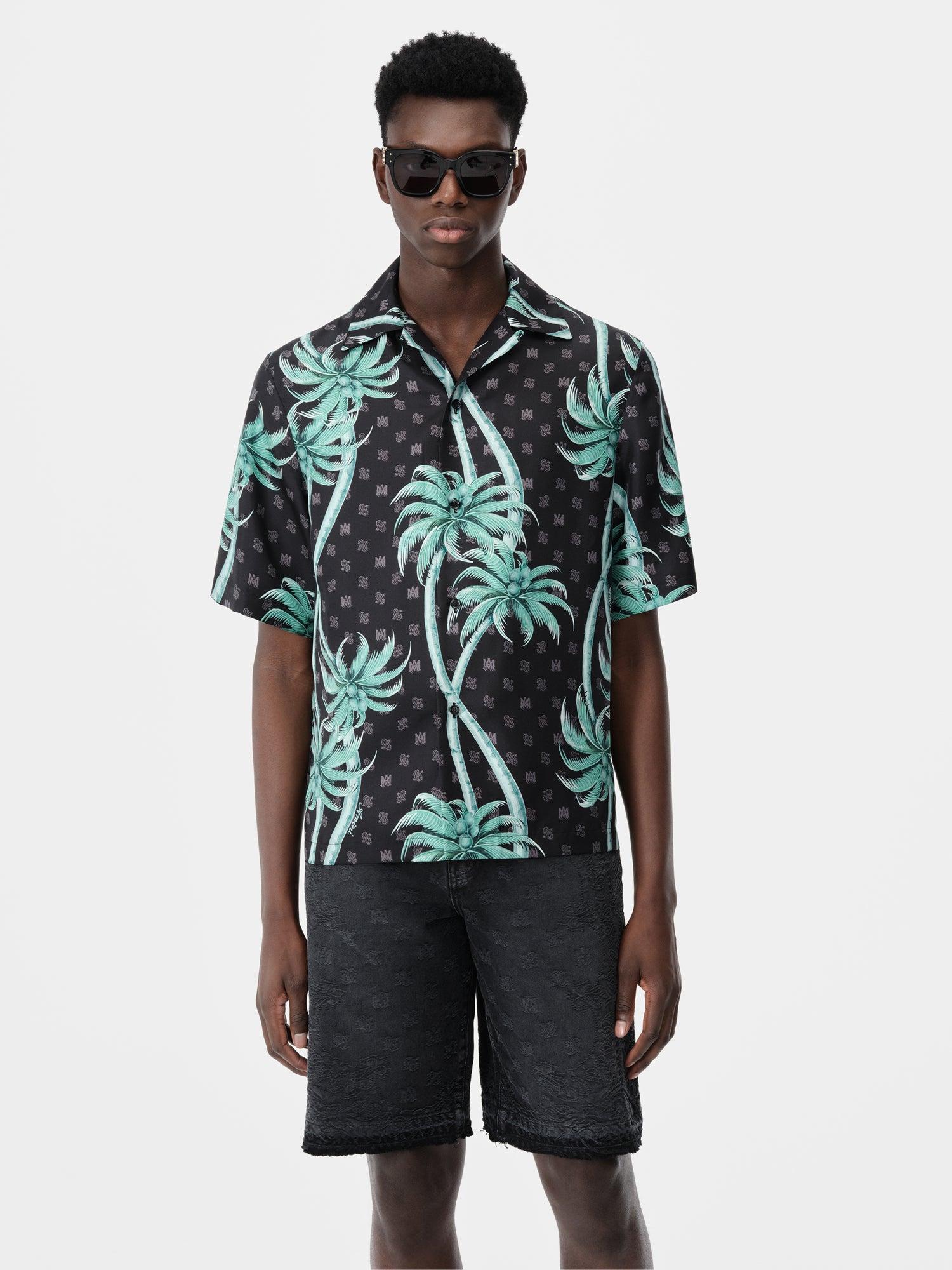 PALM BOWLING SHIRT - Black Male Product Image