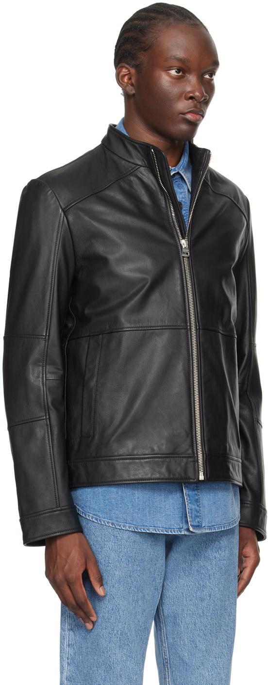 HUGO BOSS Zipped Biker Jacket In Black Product Image