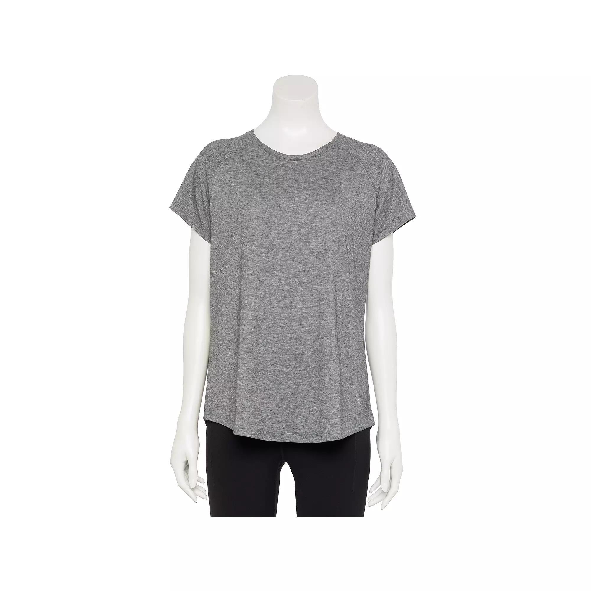 Women's Tek Gear® Adaptive Core Raglan Tee, Size: Large, Smokey Grey Product Image