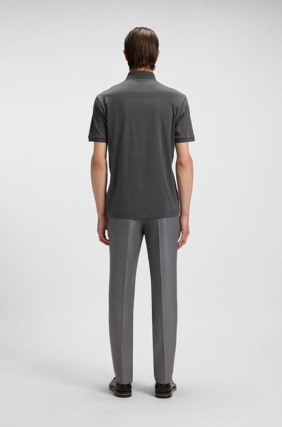 Regular-fit polo shirt in mercerized cotton Product Image