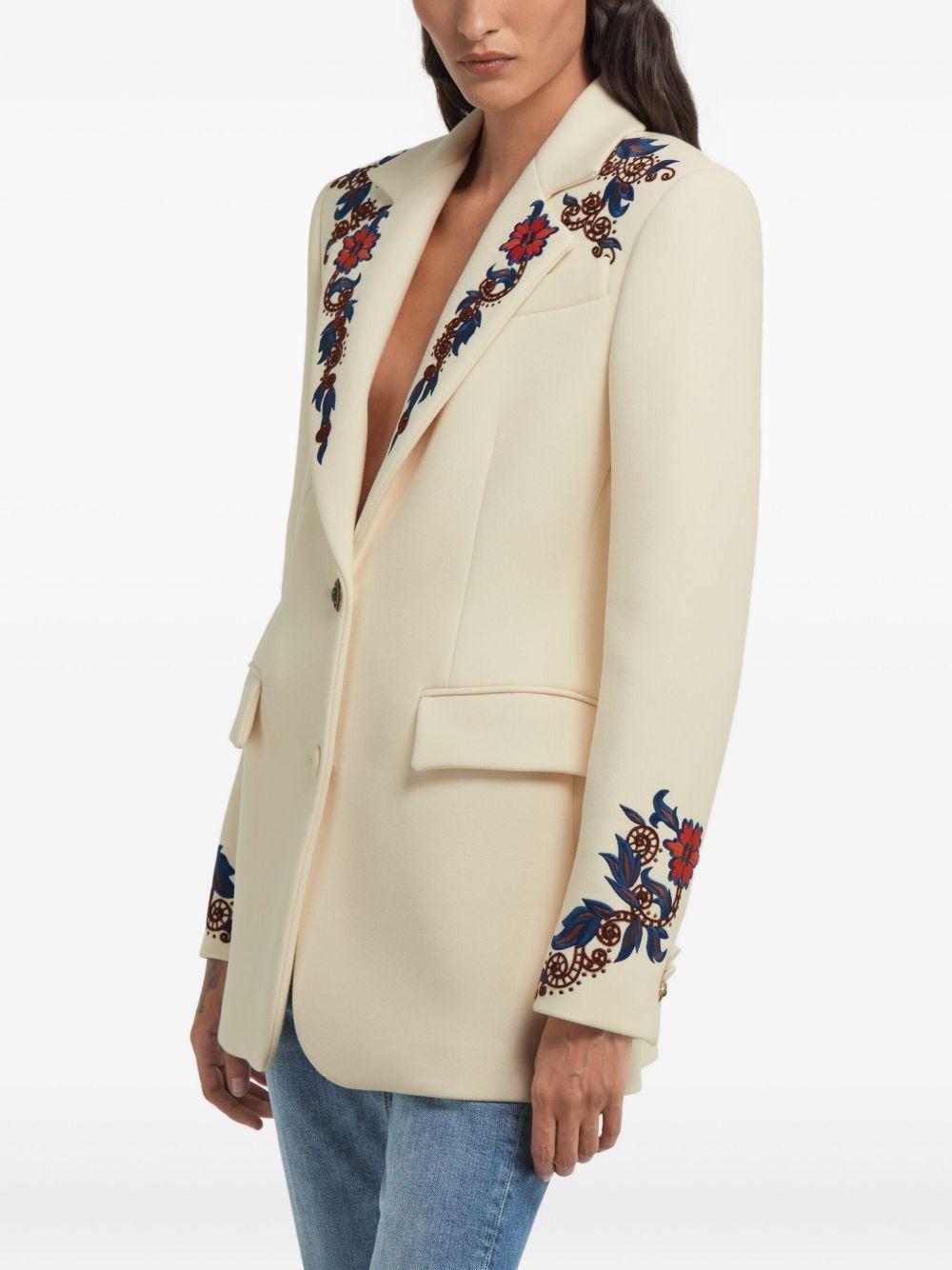 floral-embroidered blazer Product Image
