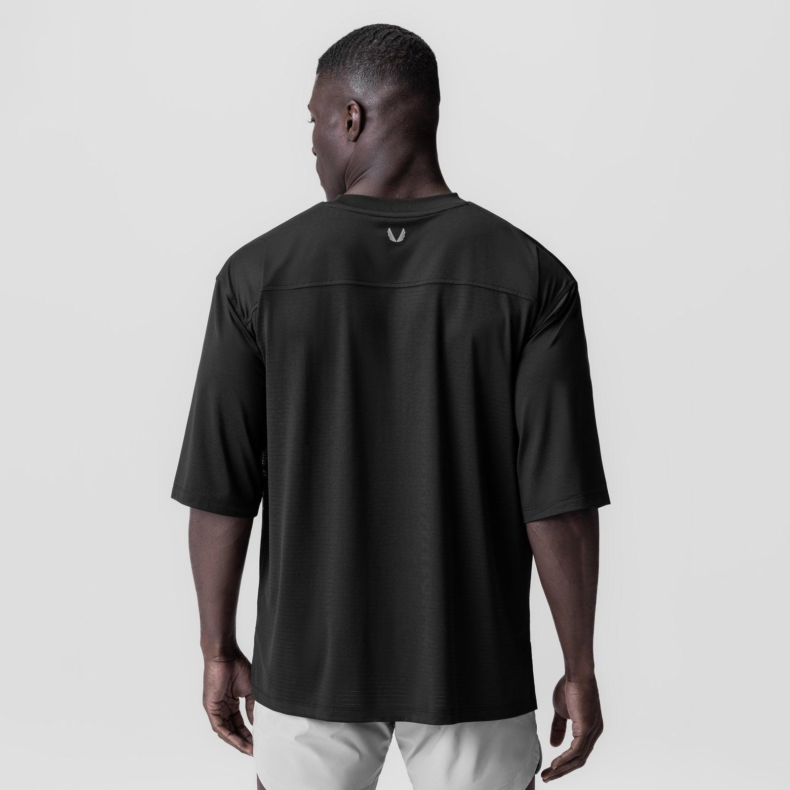 0841. 3D-Lite® 2.0 Lycra® 3/4-Sleeve Oversized Tee - Black "OTWR Block" Product Image