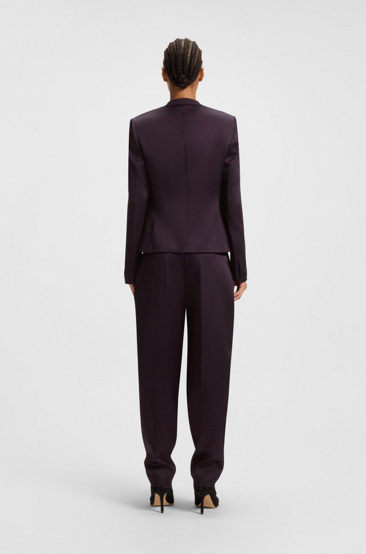 Regular-fit tuxedo blazer with shawl lapels Product Image