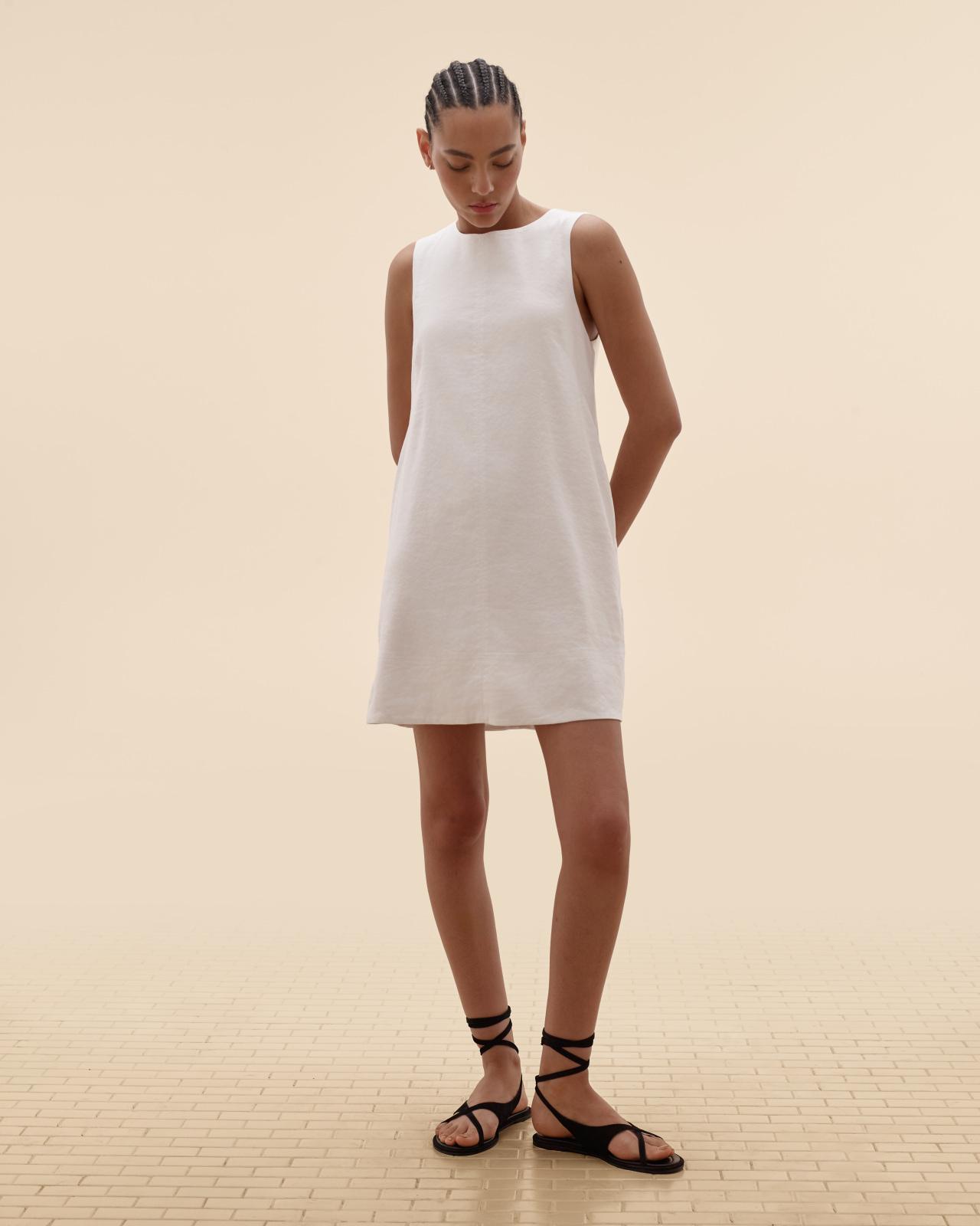 Womens Shift Dress in Stretch Linen by Everlane Product Image