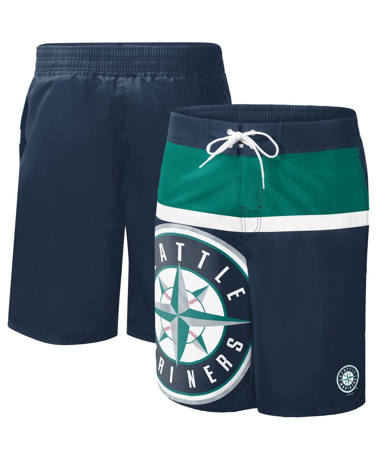 Men's G-III Sports by Carl Banks Navy Seattle Mariners Sea Wind Swim Shorts, Size: XL, Blue Product Image